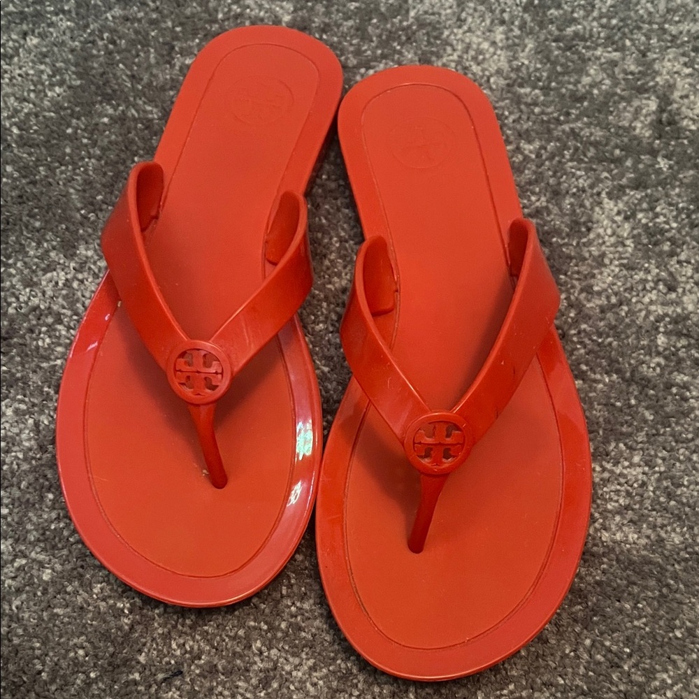 Red Flip Flop Sandals